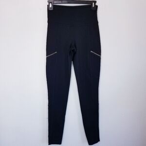 🌸 Athleta | High Waist Leggings‎ + Zipper XS, Black